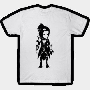 Elven archer minimal silhouette white T-Shirt